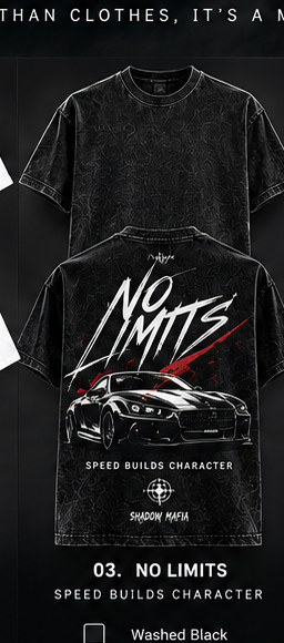 No Limits — Oversized Streetwear Tee